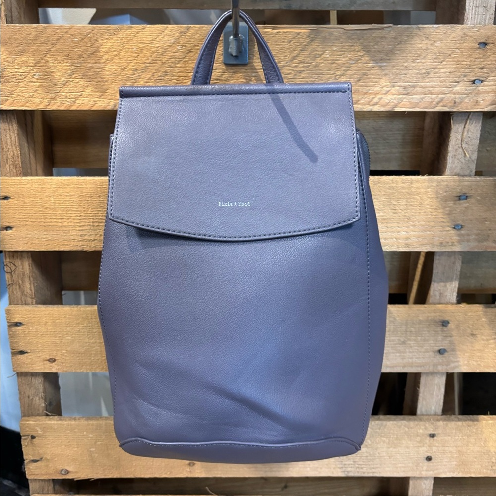 Pixie * Mood Vegan Leather Backpack in Plum